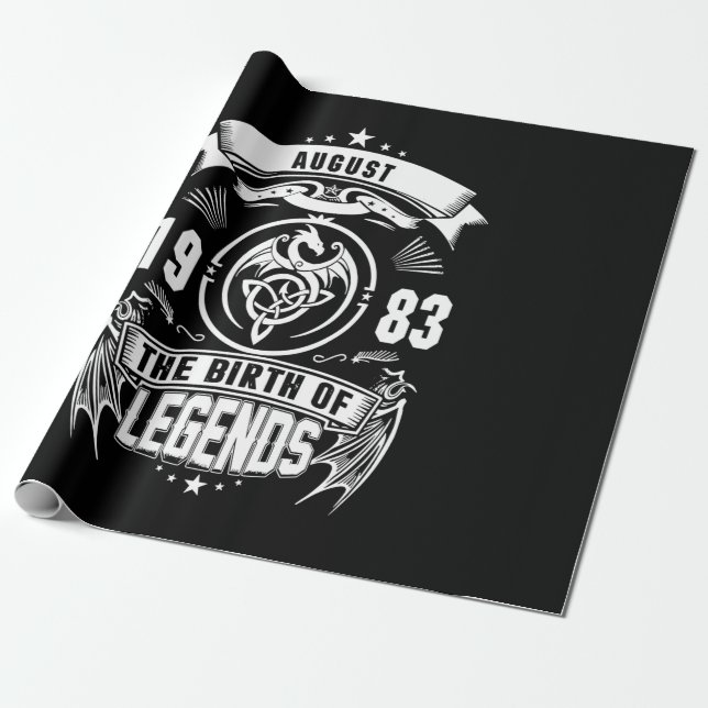 August Gift | 1983 Legendarnas födelse Presentpapper (Utrullad)