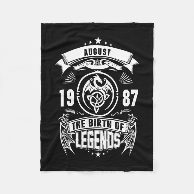 August Gift | 1987 Legendarnas födelse Fleecefilt (Framsidan)