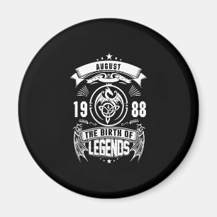 August Gift 1988 Legendarnas födelse Magnet