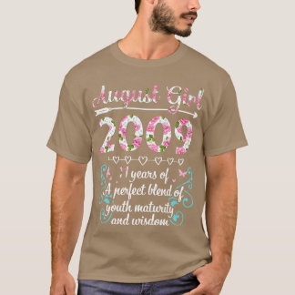 August Girl 2009 Grattis på födelsedagen 11 år av  T Shirt