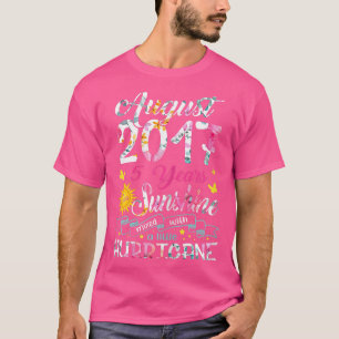 August Girl 2017 5 Birthday 5 Year Fantastisk seda T Shirt