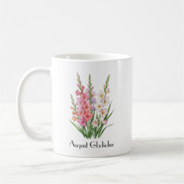 August Gladiolus Blommor Kaffemugg