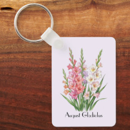 August Gladiolus Blommor  Nyckelring