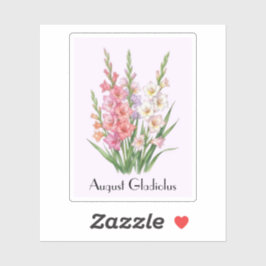 August Gladiolus Blomster Klistermärke Klistermärken