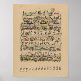 August Happy Notes Kalender 2022 Affisch