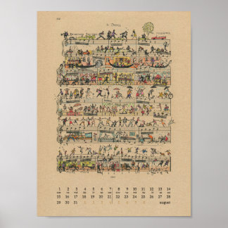 August Happy Notes Kalender 2022 Affisch