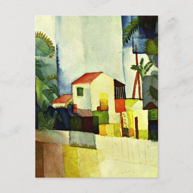 August Macke art: Bright House Vykort (Framsida)