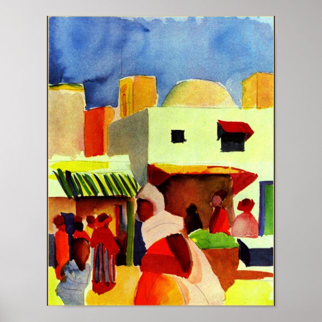 August Macke Art, Markin i Alger Poster (Framsidan)