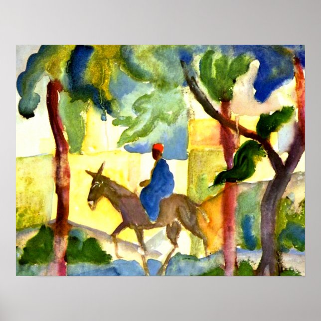 August Macke - Åsnesryttare Poster (Framsidan)