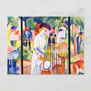 August Macke - Big Zoo, August Macke-målning Vykort
