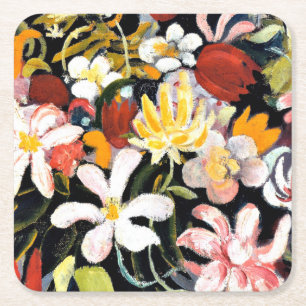 August Macke, Carpet of Flowers, Underlägg Papper Kvadrat