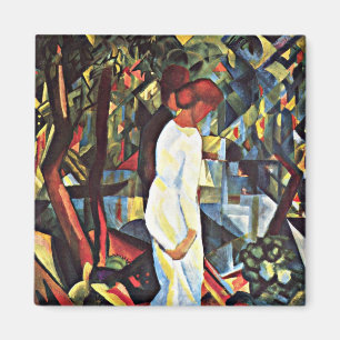 August Macke: Couple in the Skogen, 1912 Art12 Magnet