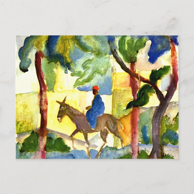 August Macke - Donkey Ride Vykort (Framsida)