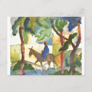 August Macke - Donkey Rider 1914 Eselreiter Vykort