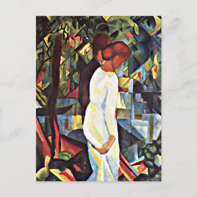 August Macke: Ett par i Skogen, Vykort (Framsida)