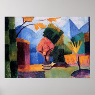 August Macke - Garden at Thuner Sjö 1913 oil Poster