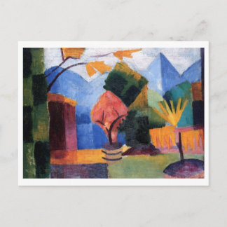 August Macke - Garden at Thuner Sjö 1913 oil Vykort