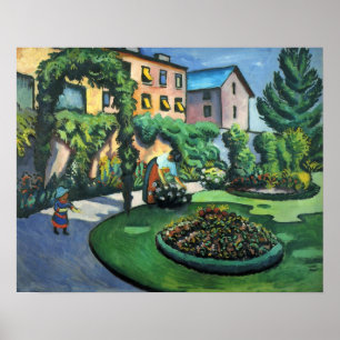 August Macke Gartenbuilding Poster