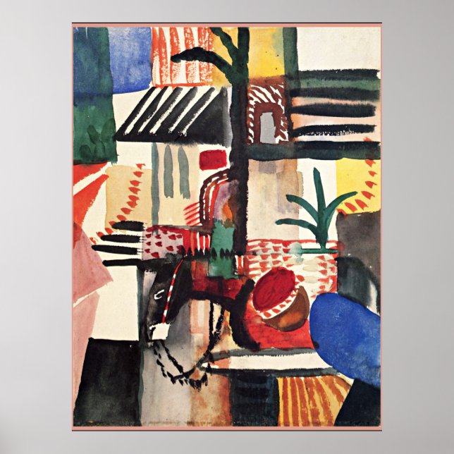 August Macke-konst, Man med Donkey Poster (Framsidan)