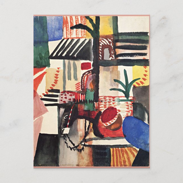 August Macke-konst, Man med Donkey Vykort (Framsida)