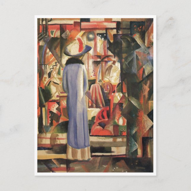 August Macke - Large Bright Shop Window 1912 Oil Vykort (Framsida)