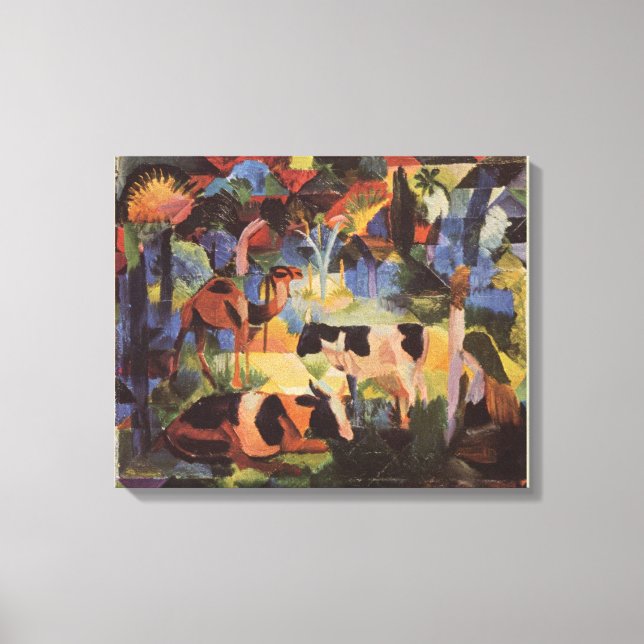 August Macke Ligcape med Kor och Camel Canvastryck (Framsida)
