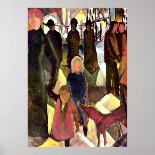 August Macke-målning, Farewell Poster (Framsidan)