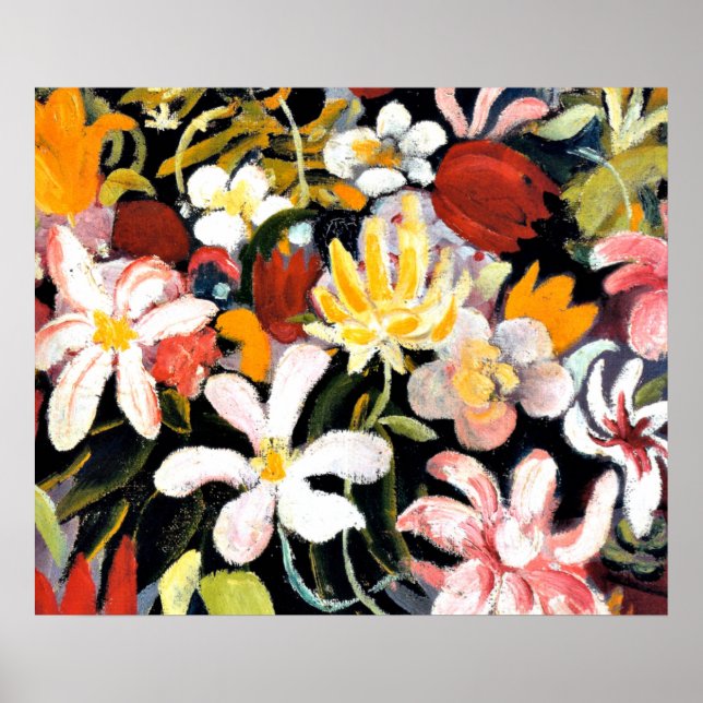 August Macke-målning, Matta av blommor Poster (Framsidan)