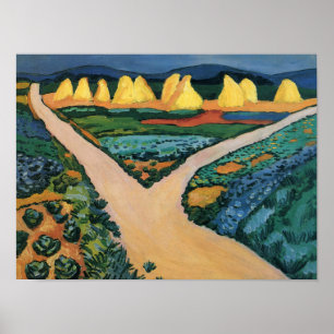 August Macke-målning, Vegetable Fält Poster