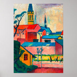 August Macke - Marienkirche, bra art. Poster