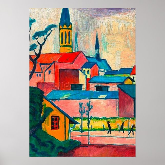 August Macke - Marienkirche, bra art. Poster (Framsidan)