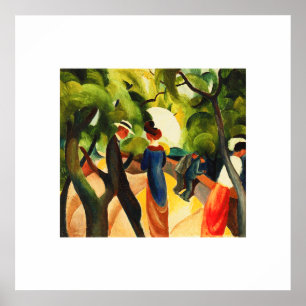 August Macke. "Promenmenyer" Poster finkonst
