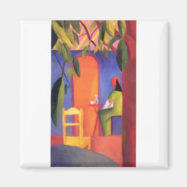August Macke - Turkisk kafé 1914 Türkisches Café Magnet (Framsidan)