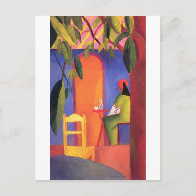 August Macke - Turkisk kafé 1914 Türkisches Café Vykort (Framsida)