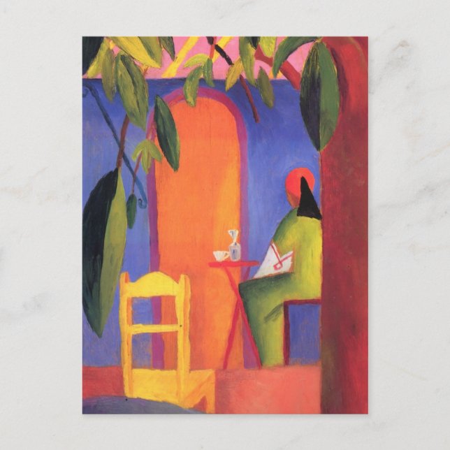 August Macke - Turkiska Cafe II Vykort (Framsida)