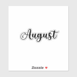 August Namn - Handskriven calligrafi Klistermärken