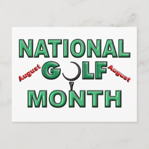 August - National Golf Month Vykort