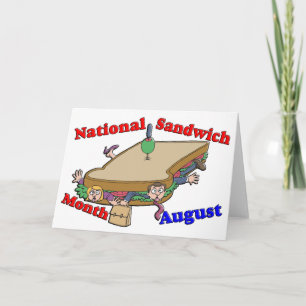 August - National Sandwich Month Helgkort