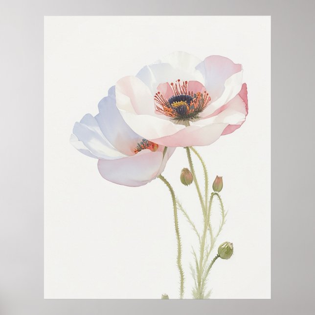 August Poppy Birth Flower Poster (Framsidan)