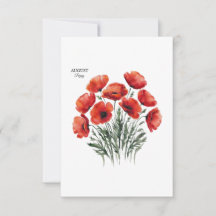 August Poppy Bloom - Personlig Birthday Gift