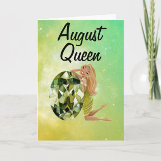 August Queen Birthday Card Kort