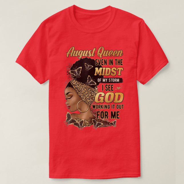 August Queen mitt i stormen ser jag G T Shirt (Design framsida)