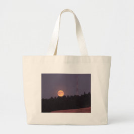 August Supermoon över Paradise Ridge Large Tote Ba Jumbo Tygkasse