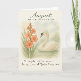 August Swan Scripture Christian Inspirational  Helgkort