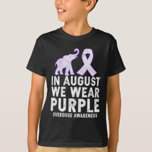 August Vi Bära Lila Overdose Awareness T Shirt
