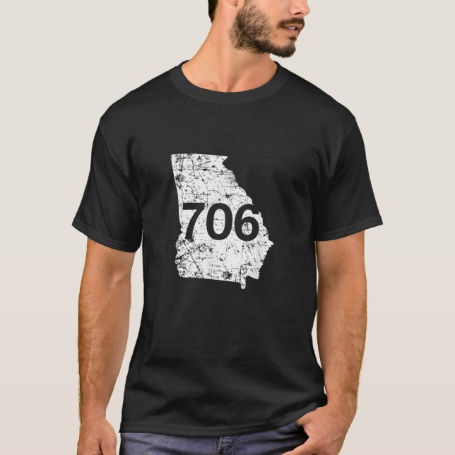 Augusta Aten Rom Area Code 706 Shirt Georgia Gi T (Framsida)