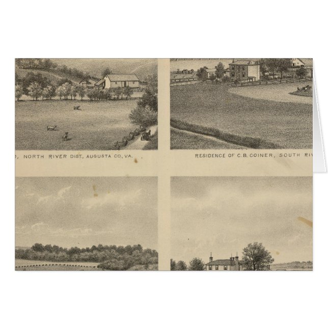 Augusta County-bostäder Hälsningskort (Framsidan Horizontal)