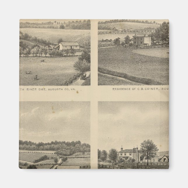 Augusta County-bostäder Magnet (Framsidan)