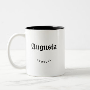 Augusta Georgia Black Font Två-Tonad Mugg