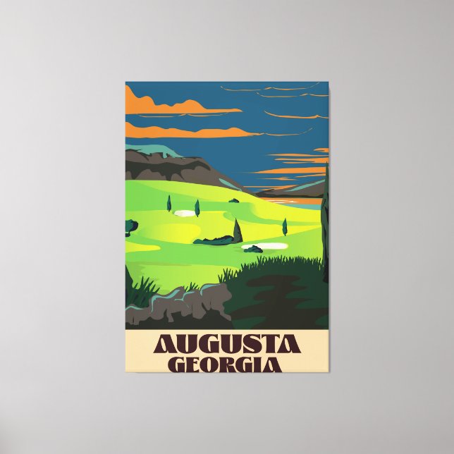 Augusta Georgia Golf affisch Canvastryck (Framsida)